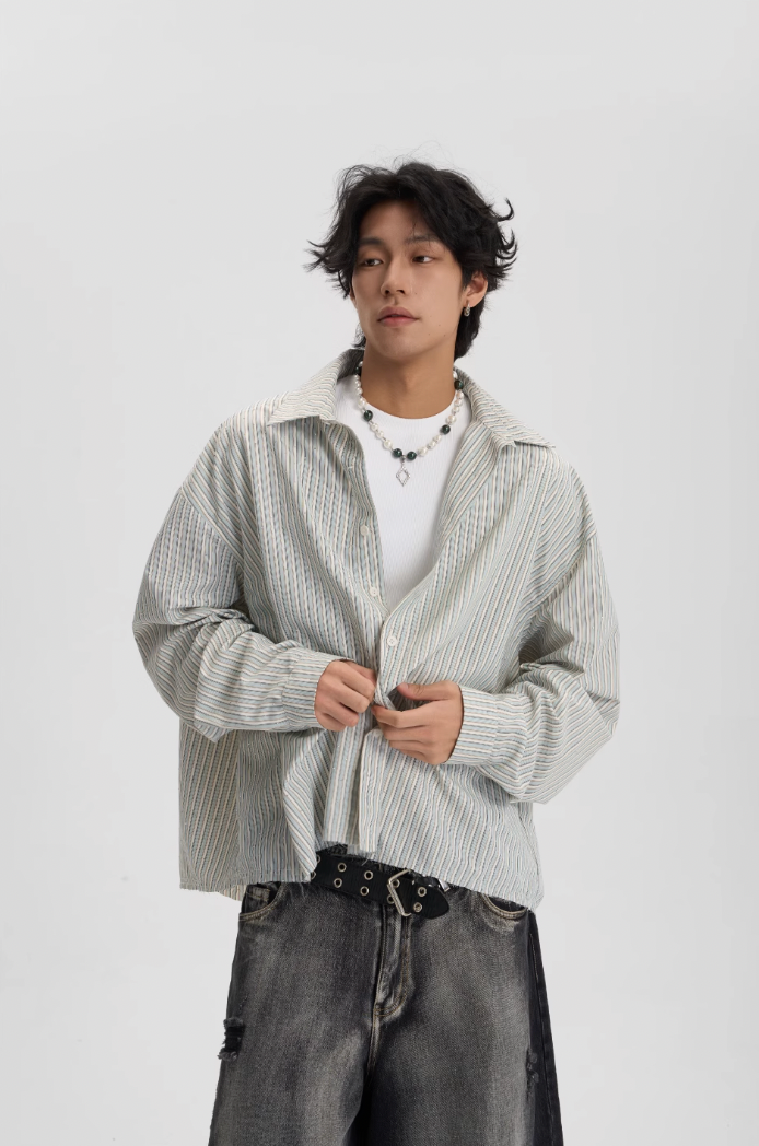 JHYQ Hot Diamond Striped Long Sleeved Shirt