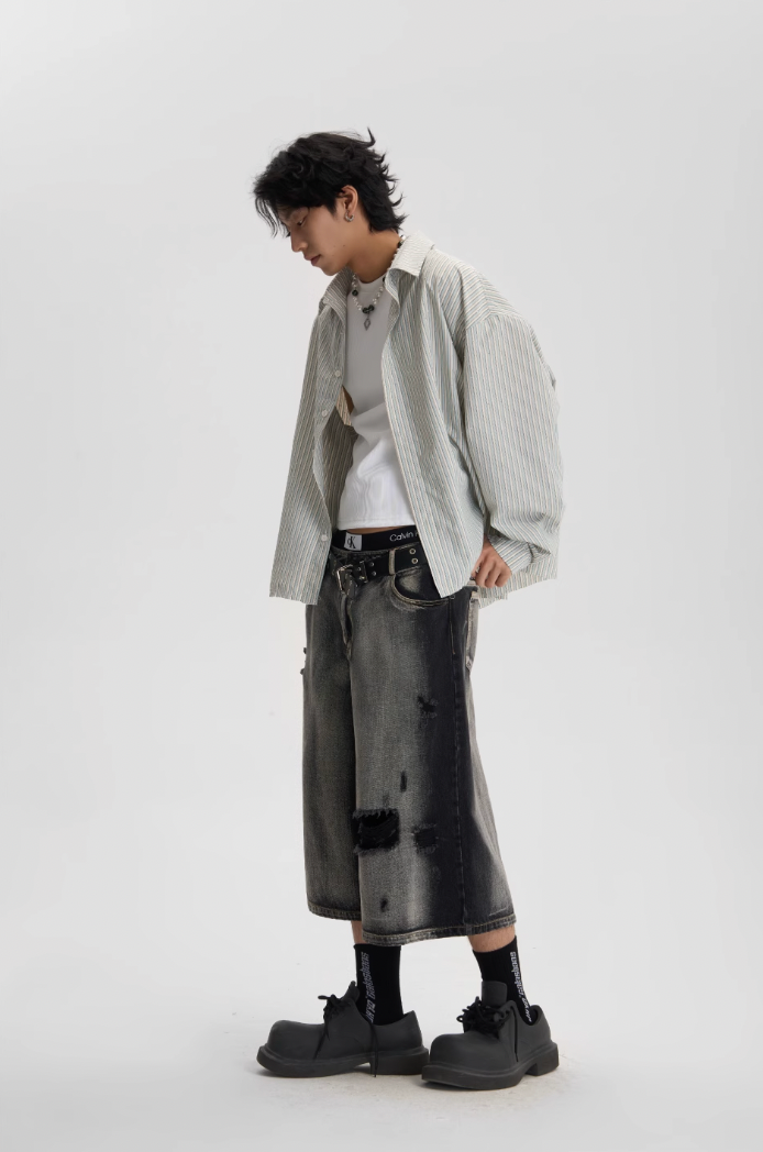 JHYQ Hot Diamond Striped Long Sleeved Shirt