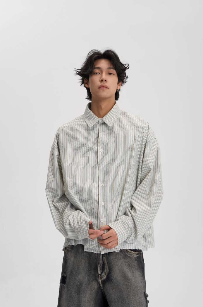 JHYQ Hot Diamond Striped Long Sleeved Shirt