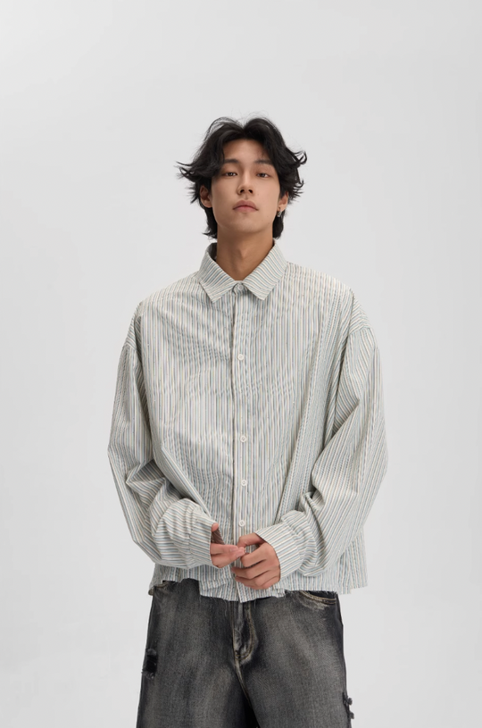 JHYQ Hot Diamond Striped Long Sleeved Shirt