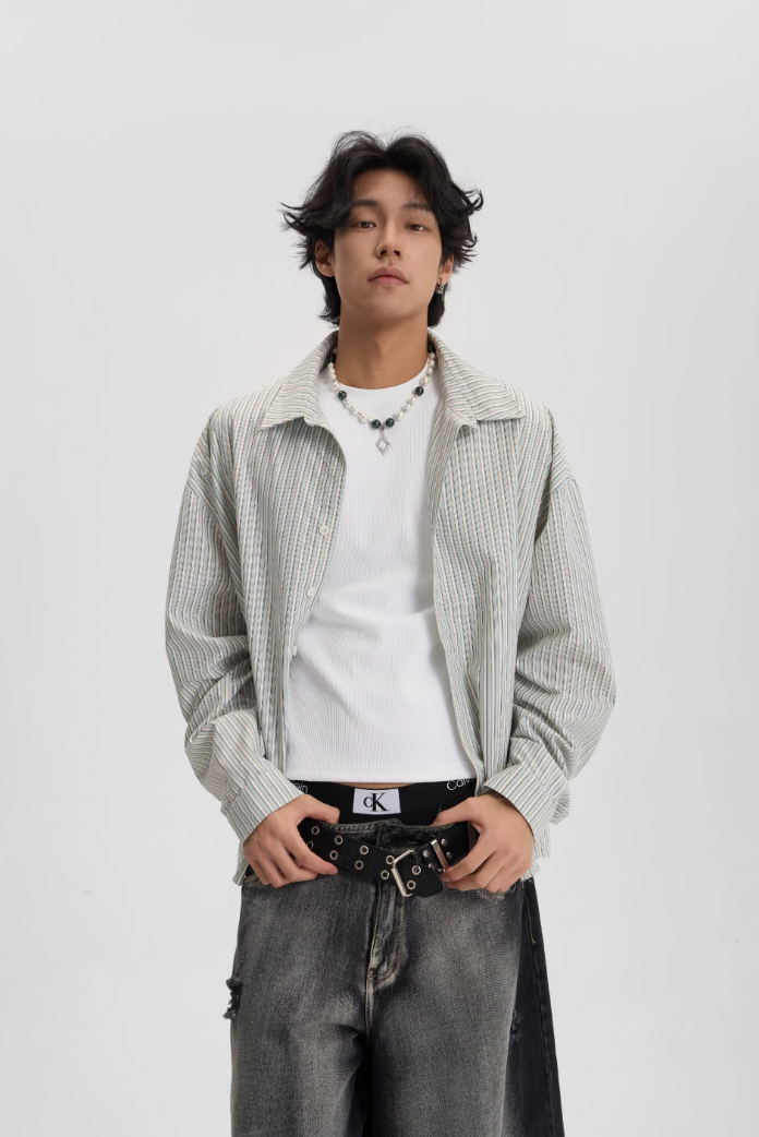 JHYQ Hot Diamond Striped Long Sleeved Shirt