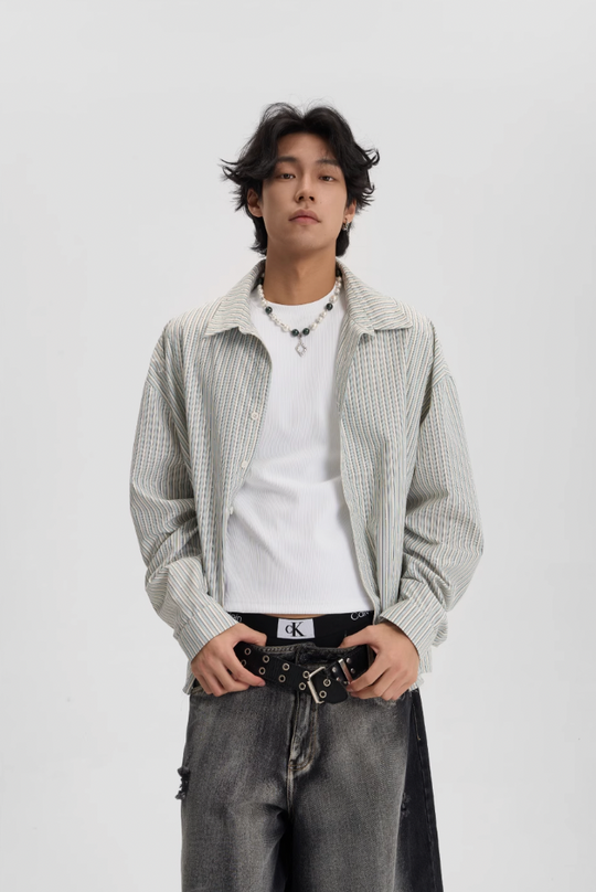 JHYQ Hot Diamond Striped Long Sleeved Shirt