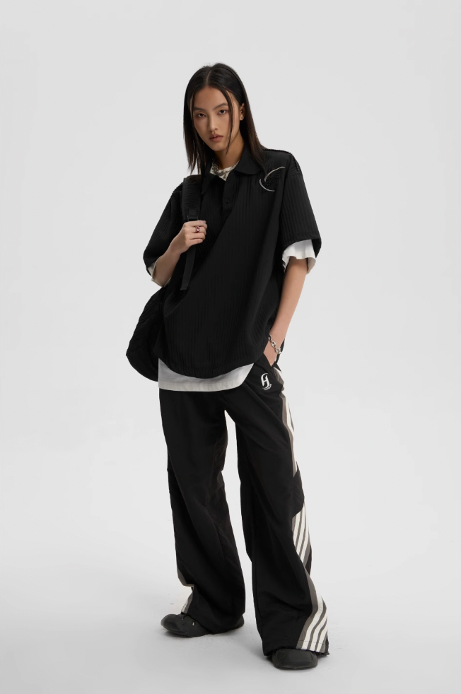 JHYQ Beaded Embroidery Short Sleeved Polo