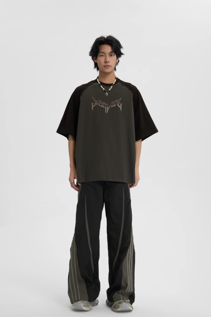 JHYQ Leopard Print Raglan Sleeves Tee