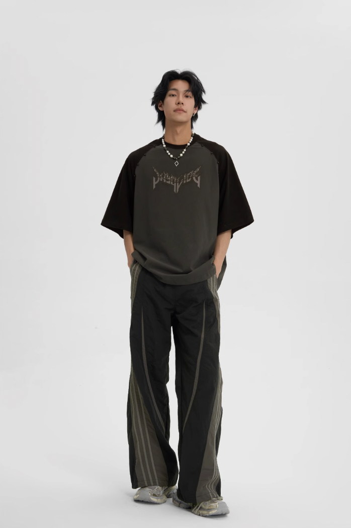 JHYQ Leopard Print Raglan Sleeves Tee