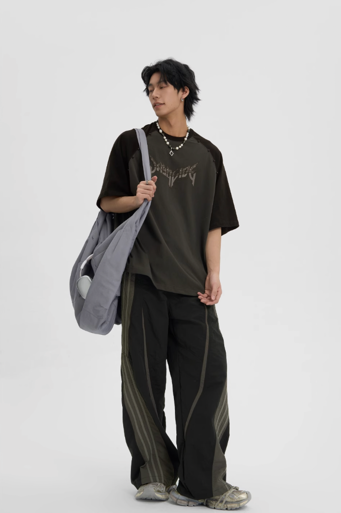 JHYQ Leopard Print Raglan Sleeves Tee