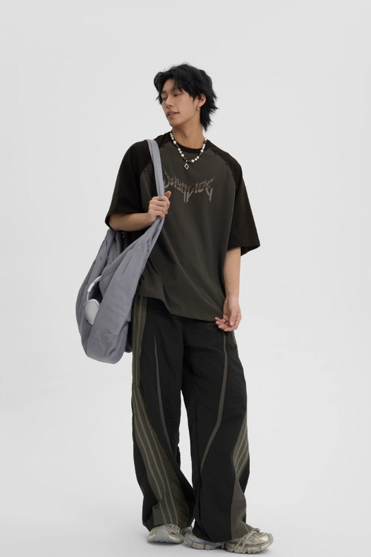 JHYQ Leopard Print Raglan Sleeves Tee