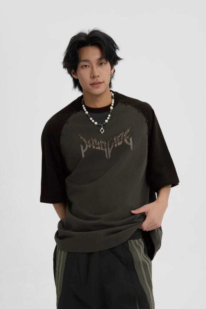 JHYQ Leopard Print Raglan Sleeves Tee