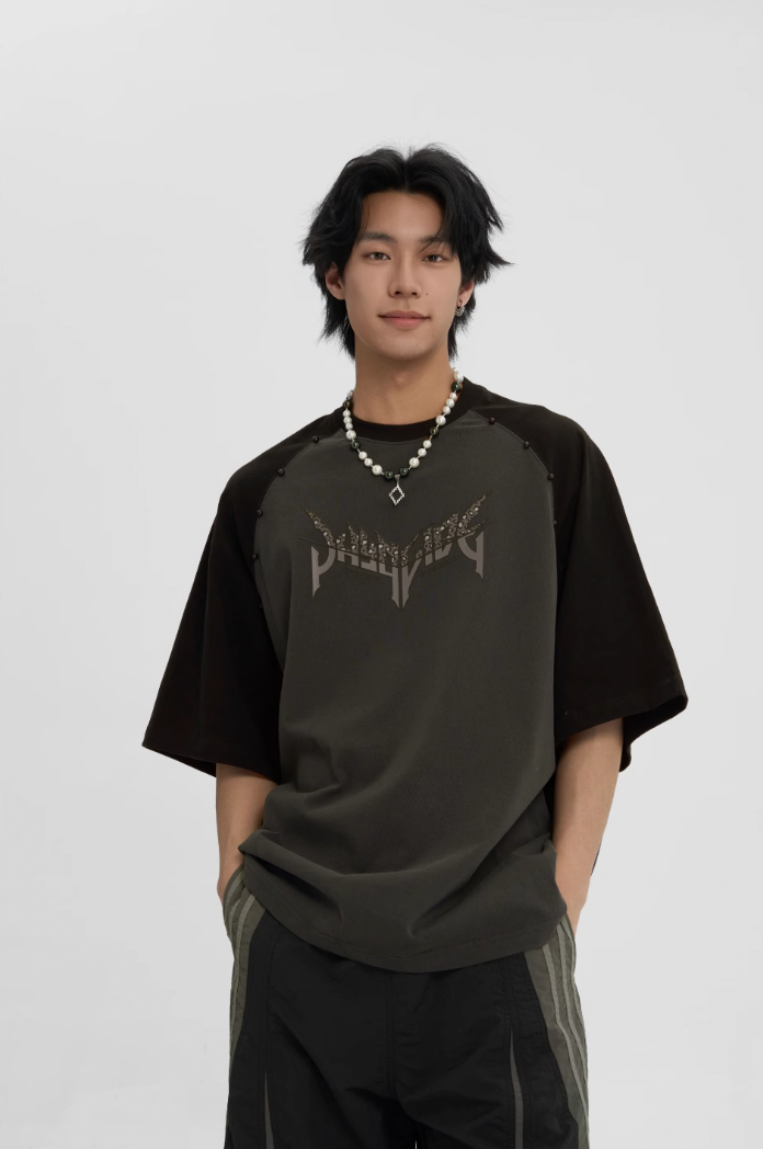 JHYQ Leopard Print Raglan Sleeves Tee