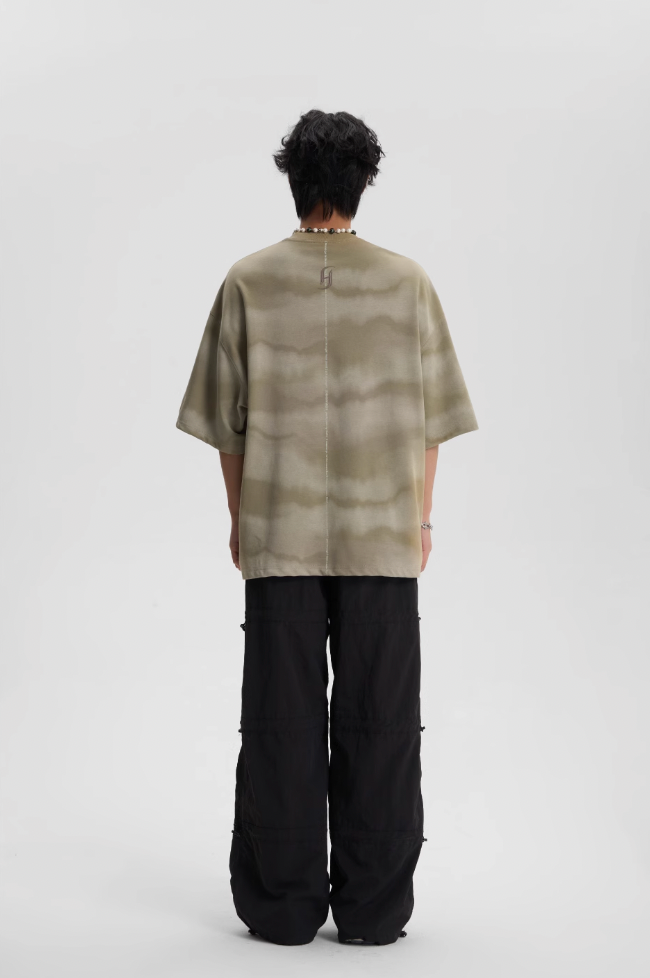 JHYQ Wave Tie Dye Logo Tee