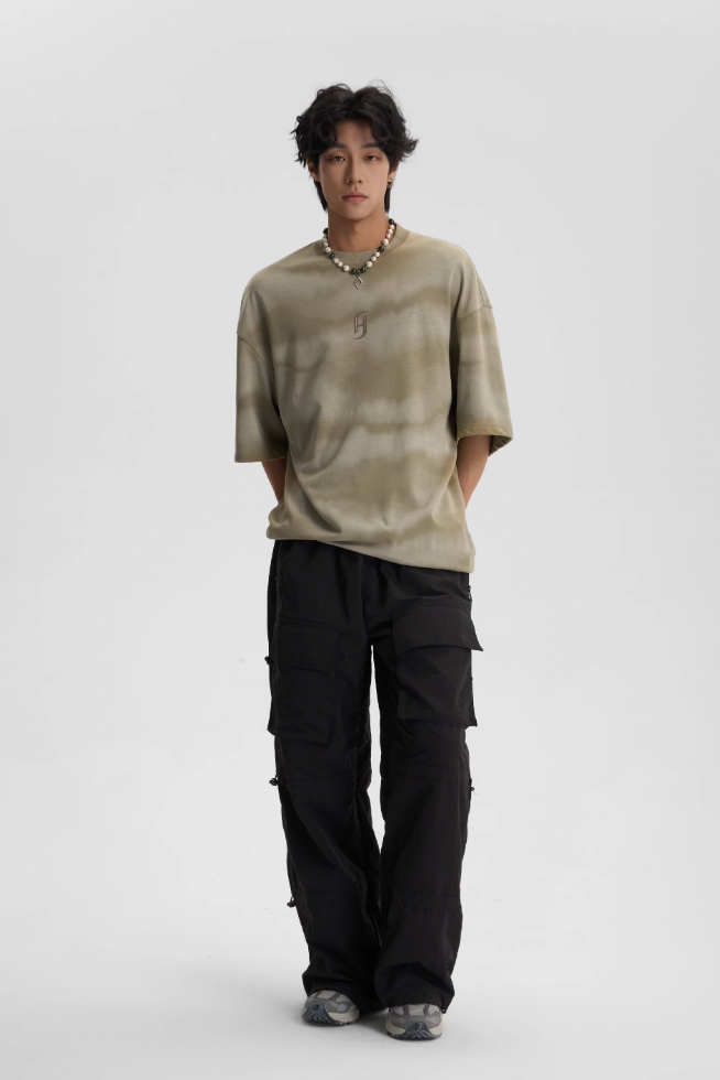 JHYQ Wave Tie Dye Logo Tee