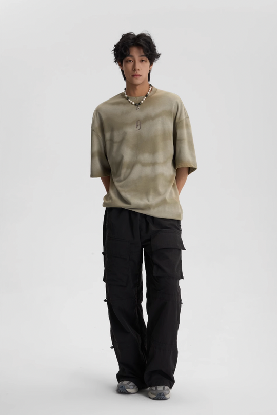 JHYQ Wave Tie Dye Logo Tee