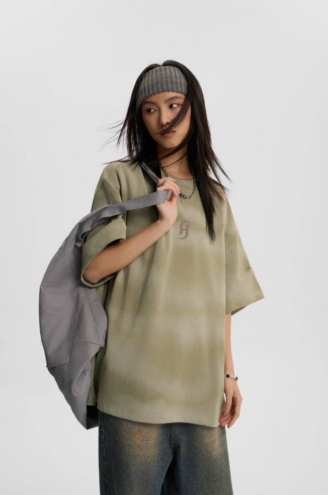 JHYQ Wave Tie Dye Logo Tee