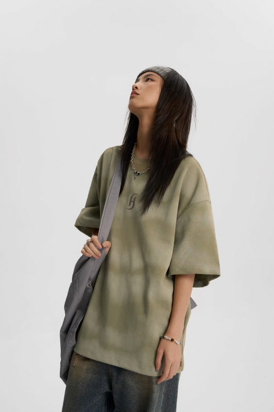 JHYQ Wave Tie Dye Logo Tee