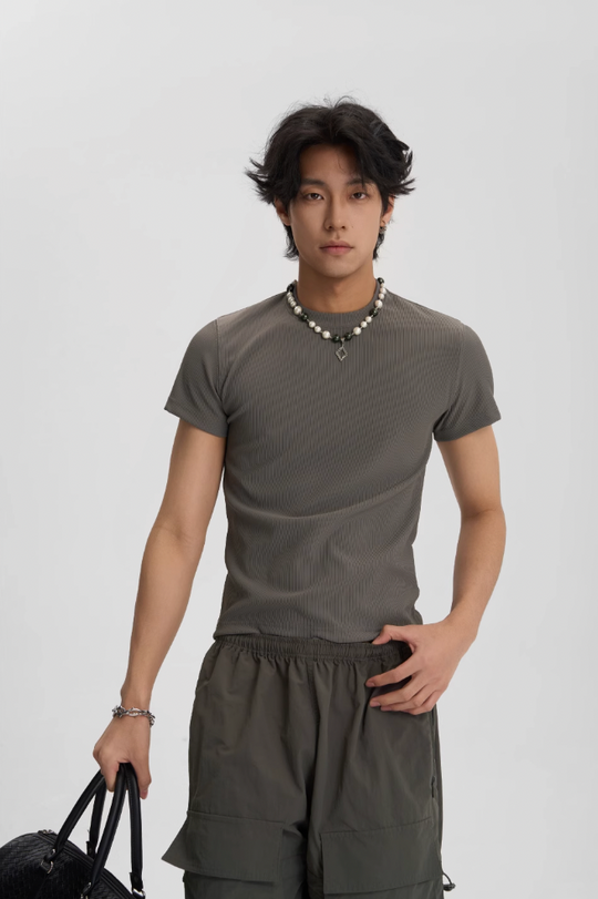JHYQ Fitted Basic Multi Color Casual Tee