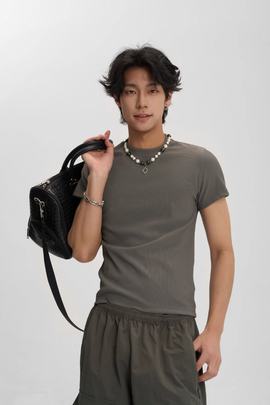 JHYQ Fitted Basic Multi Color Casual Tee