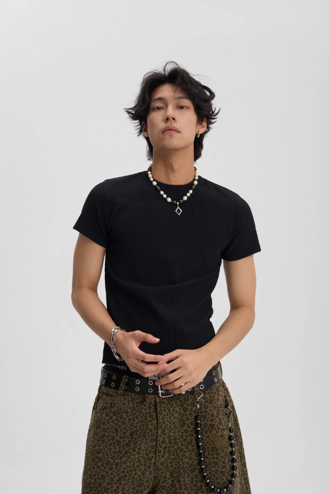 JHYQ Fitted Basic Multi Color Casual Tee