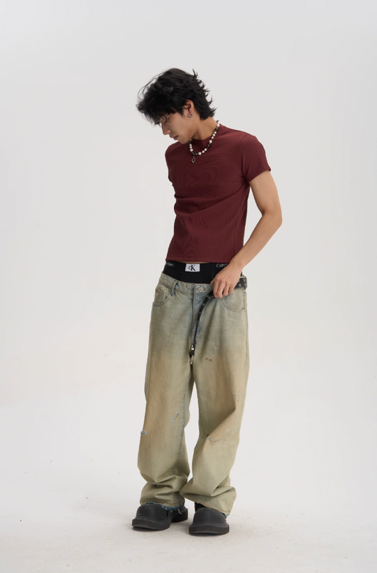 JHYQ Fitted Basic Multi Color Casual Tee