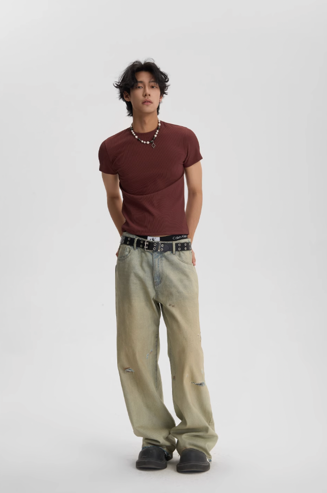 JHYQ Fitted Basic Multi Color Casual Tee