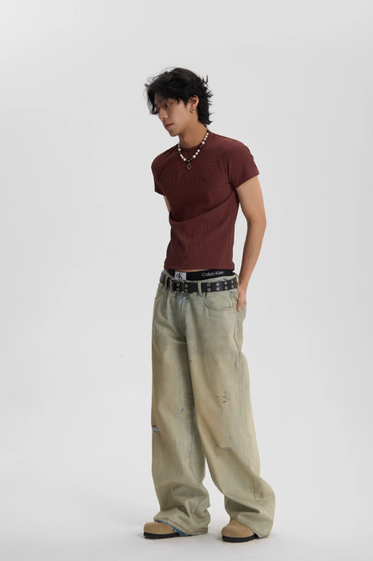 JHYQ Fitted Basic Multi Color Casual Tee