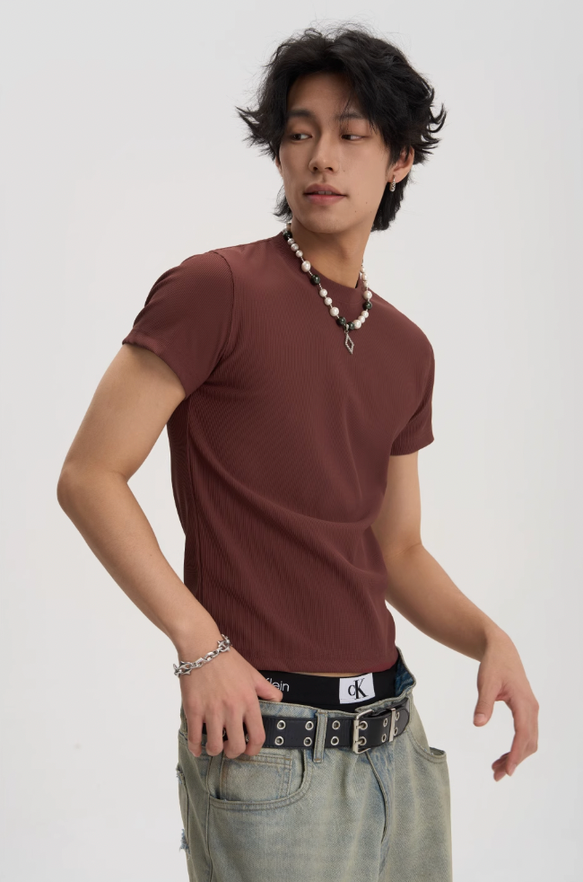 JHYQ Fitted Basic Multi Color Casual Tee