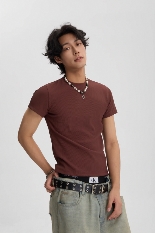 JHYQ Fitted Basic Multi Color Casual Tee