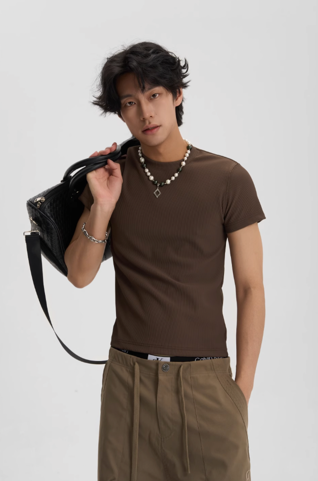 JHYQ Fitted Basic Multi Color Casual Tee