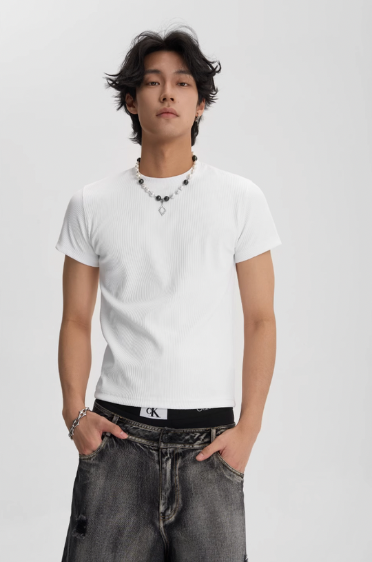 JHYQ Fitted Basic Multi Color Casual Tee