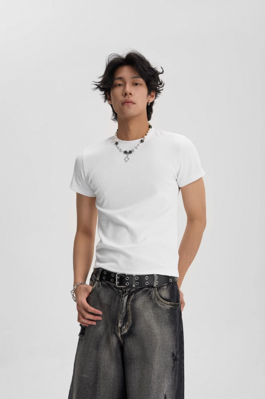 JHYQ Fitted Basic Multi Color Casual Tee