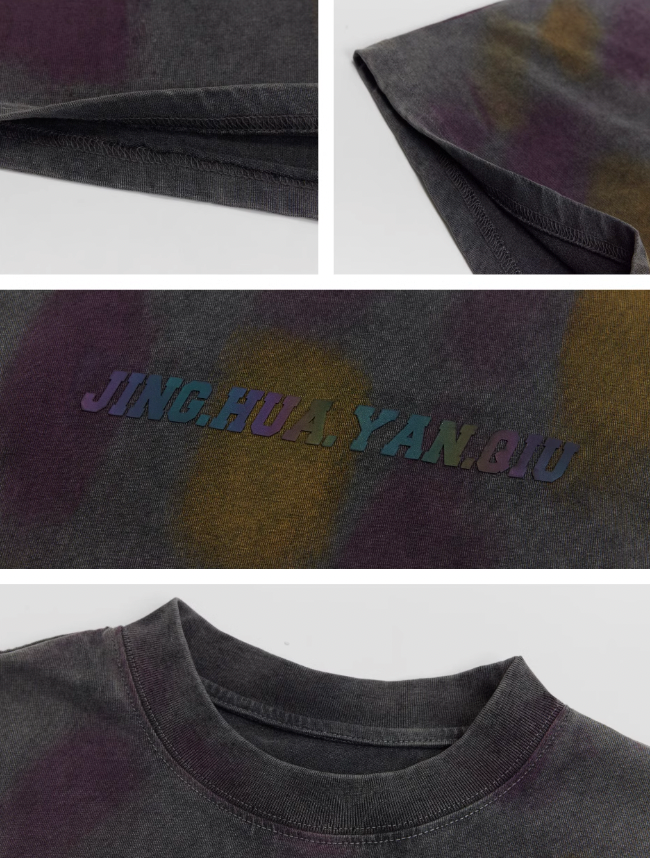JHYQ Washed Old Worn Polka Dot Dye Tee