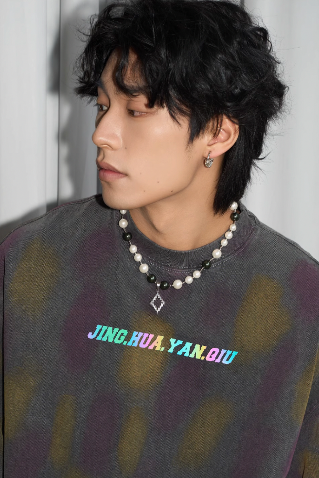 JHYQ Washed Old Worn Polka Dot Dye Tee