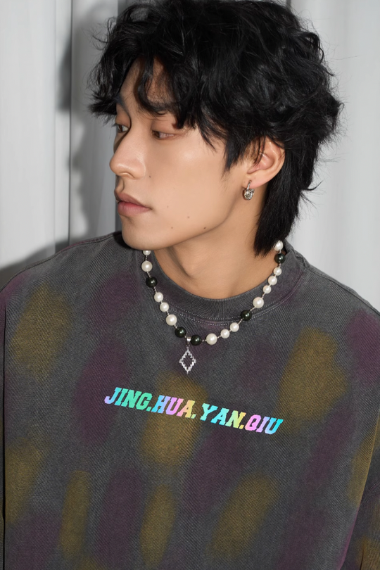 JHYQ Washed Old Worn Polka Dot Dye Tee