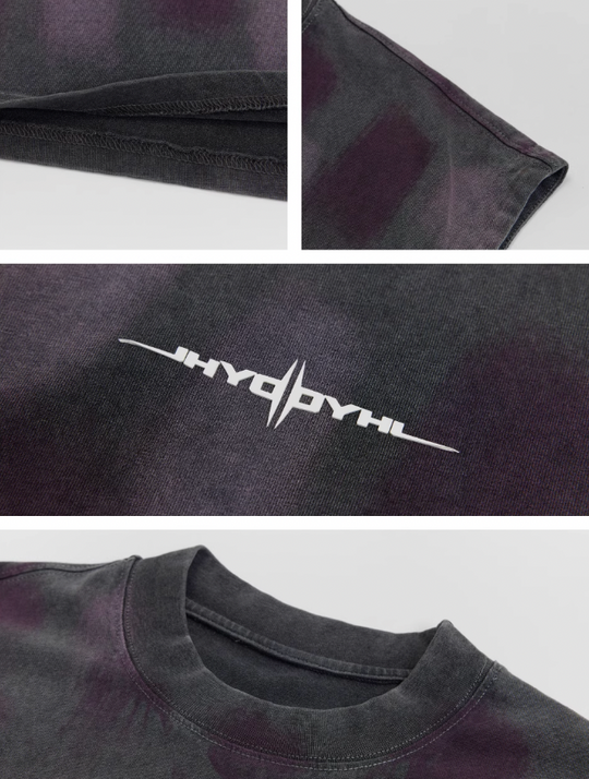 JHYQ Washed Old Worn Spots Dye Sleeveless Tee