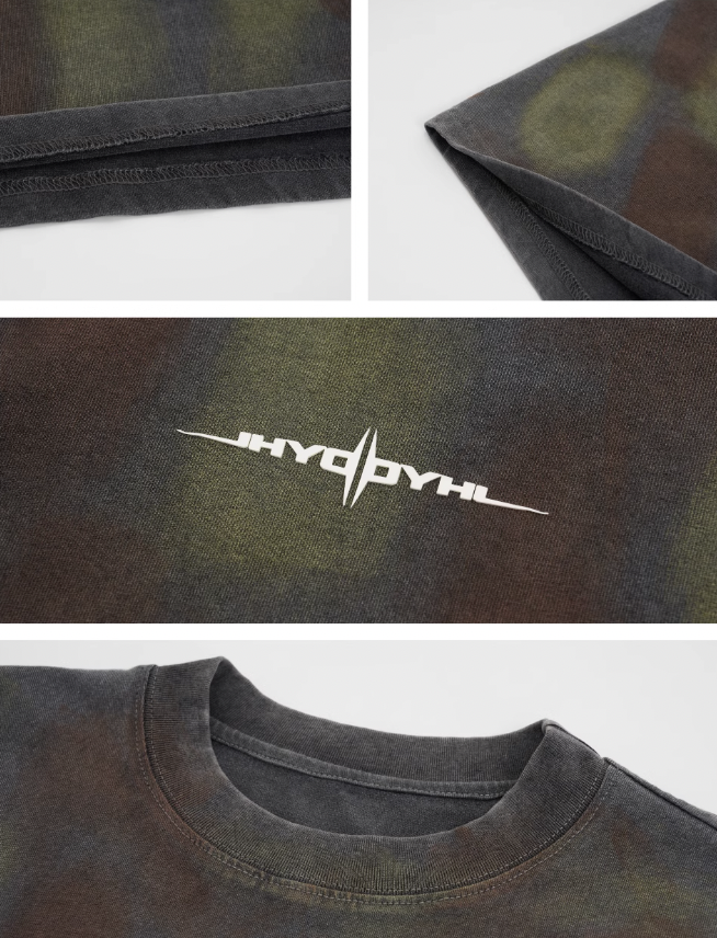 JHYQ Washed Old Worn Spots Dye Tee