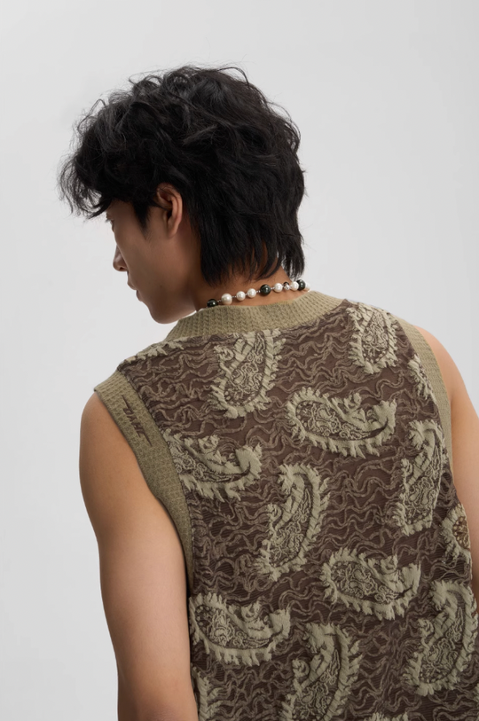 JHYQ Paisley Embroidered Tank Top Tee