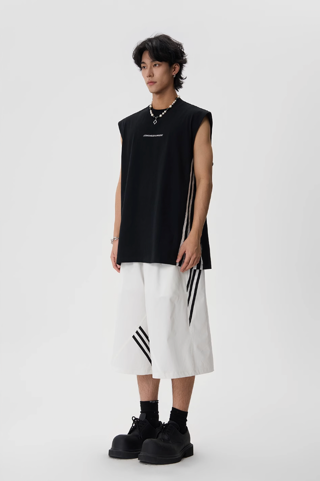 JHYQ Side Stripe Sleeveless Tee