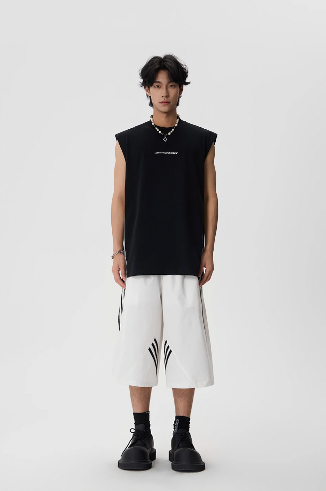 JHYQ Side Stripe Sleeveless Tee