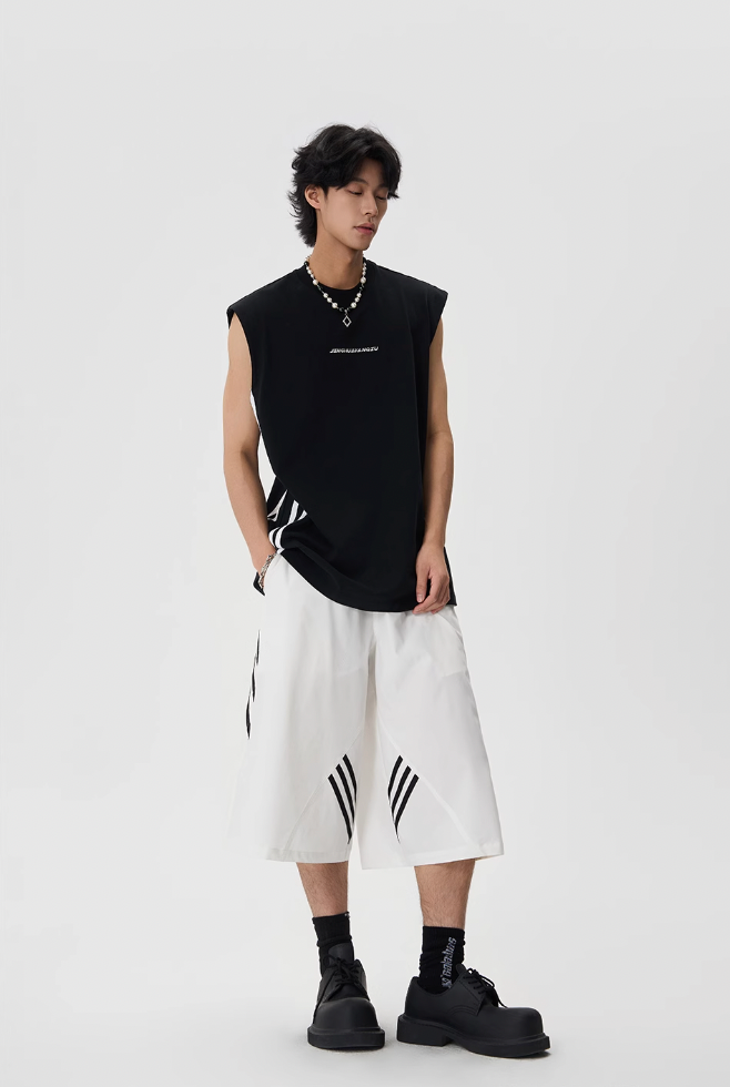 JHYQ Side Stripe Sleeveless Tee