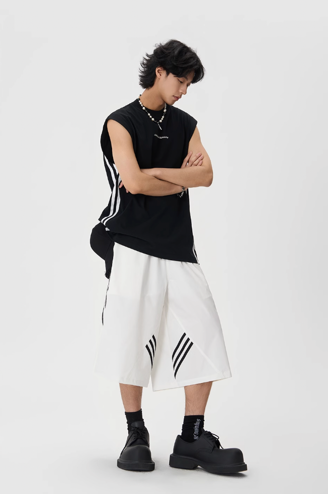 JHYQ Side Stripe Sleeveless Tee