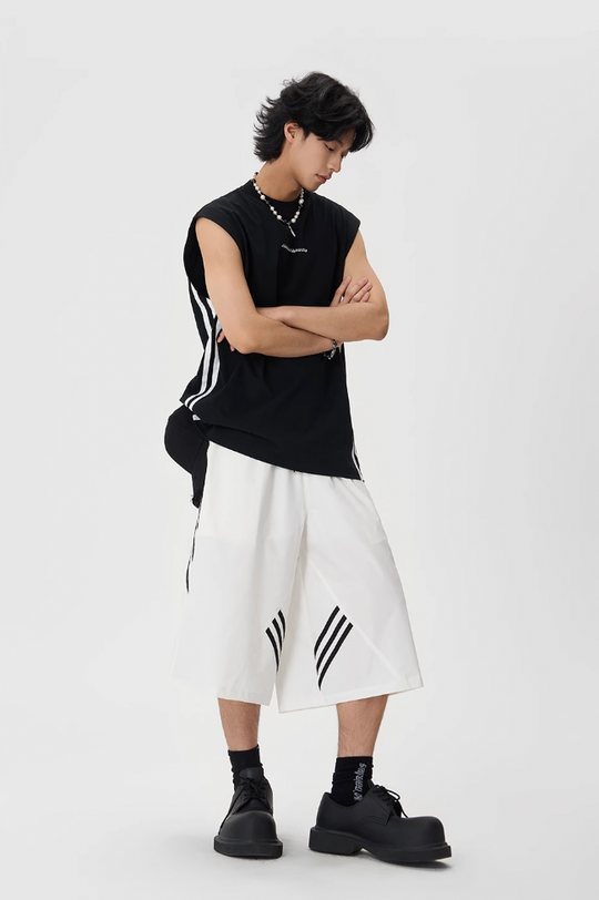 JHYQ Side Stripe Sleeveless Tee