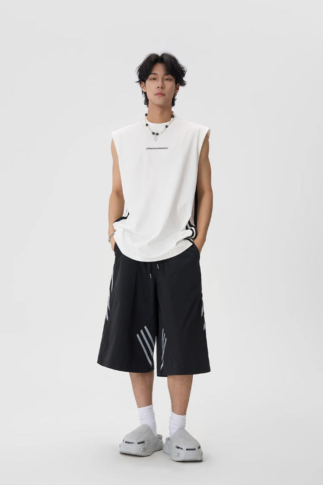 JHYQ Side Stripe Sleeveless Tee