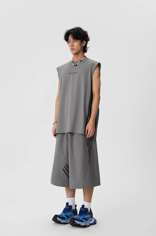 JHYQ Side Stripe Sleeveless Tee