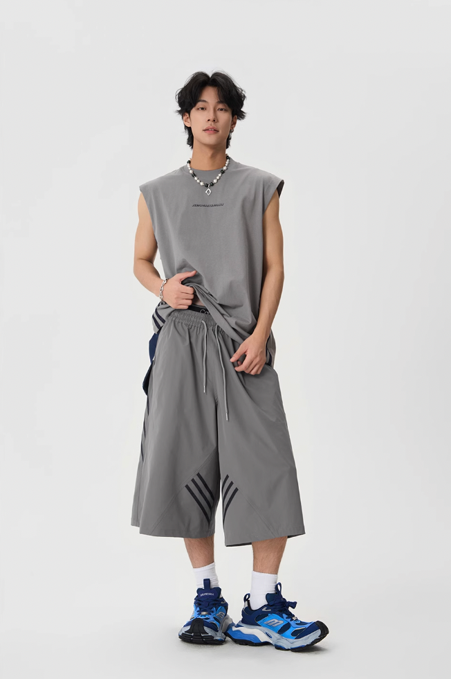 JHYQ Side Stripe Sleeveless Tee