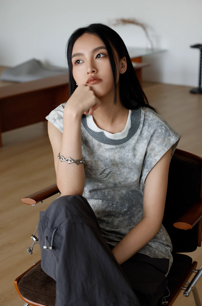 JHYQ Camouflage Sleeveless Tee