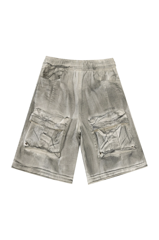 JHYQ Dirty Dye Multi Pocket Removable Work Cargo Pants