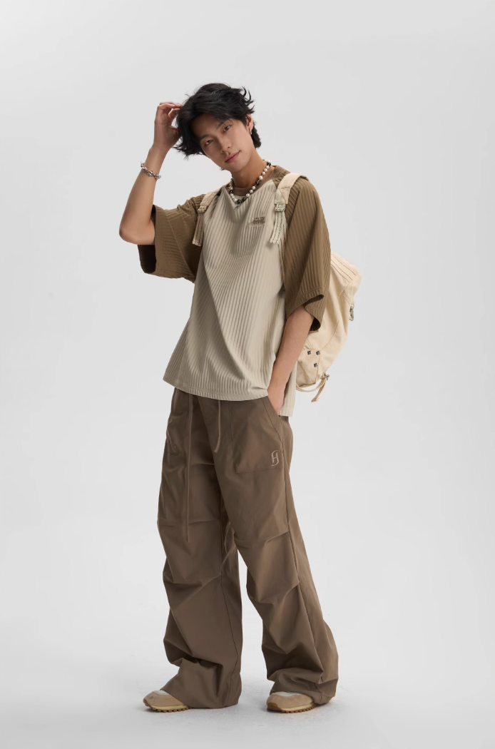 JHYQ Pleated Paratrooper Drawstring Work Pants