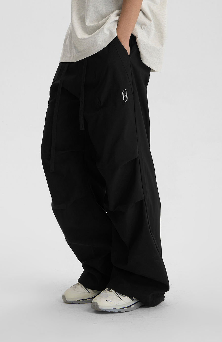 JHYQ Pleated Paratrooper Drawstring Work Pants