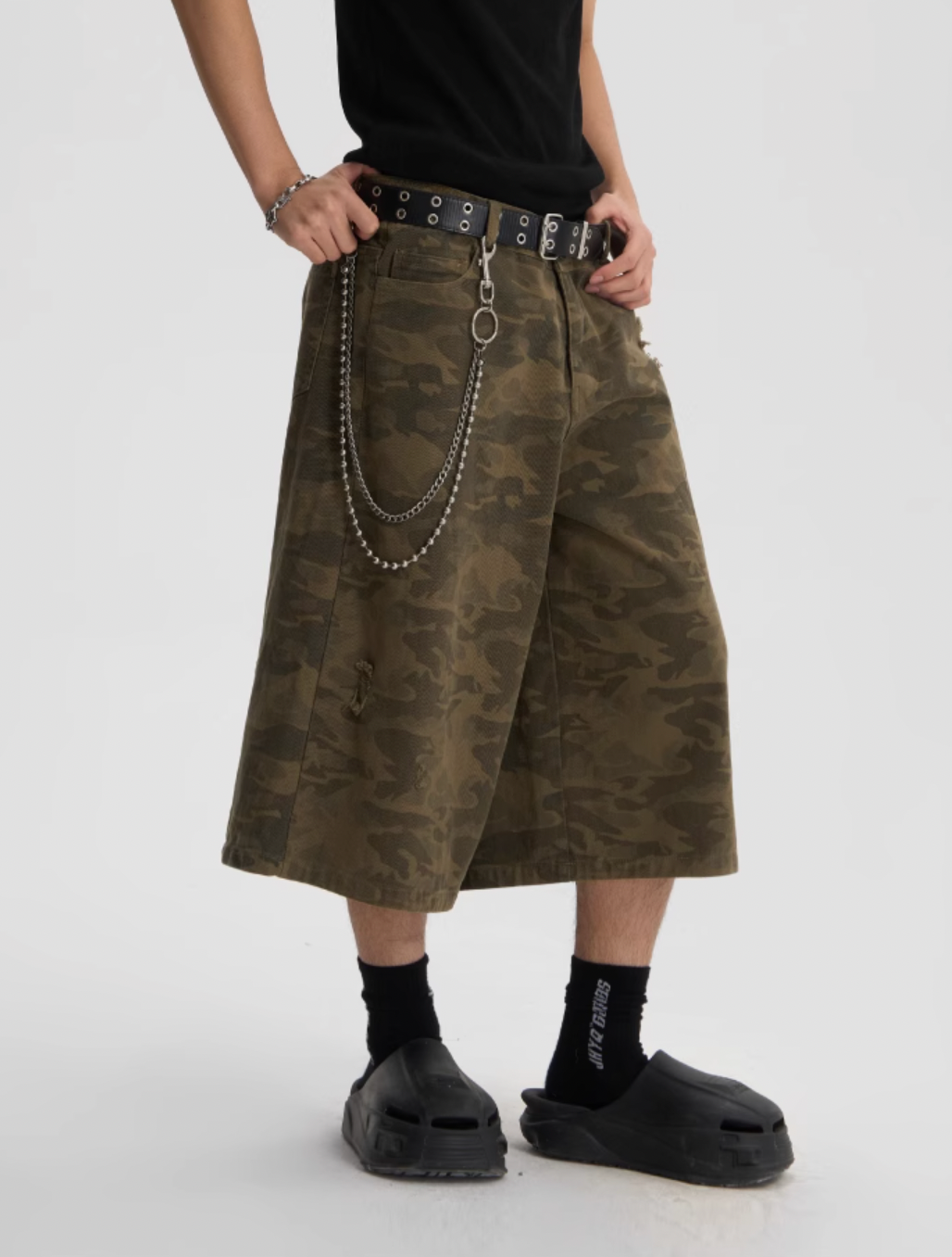 JHYQ Camouflage Print Baggy Work Shorts