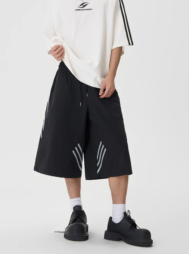 JHYQ Striped Sports Baggy Shorts