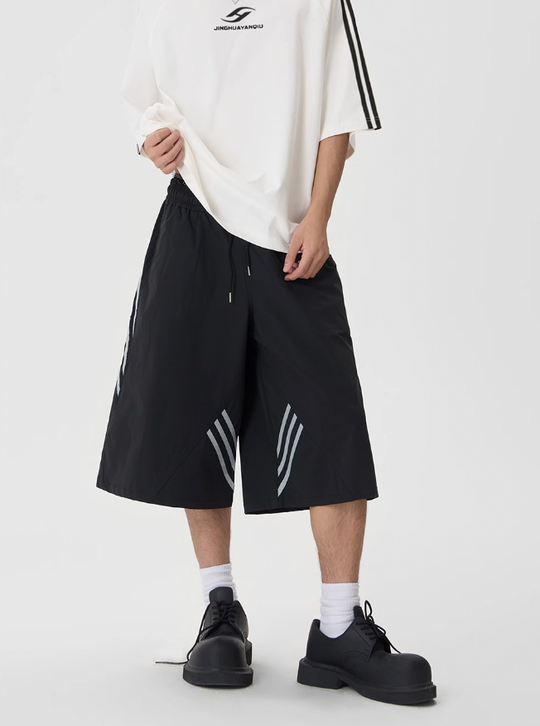 JHYQ Striped Sports Baggy Shorts